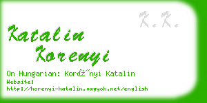 katalin korenyi business card